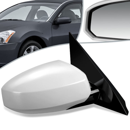RETROVISOR MIRROR - OEM - 04-08 NISSAN MAXIMA - POWERED - PAINTABLE - WHITE - RIGHT
