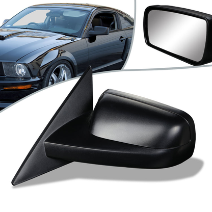 RETROVISOR MIRROR - OEM - 05-09 FORD MUSTANG - POWERED - BLACK - LEFT