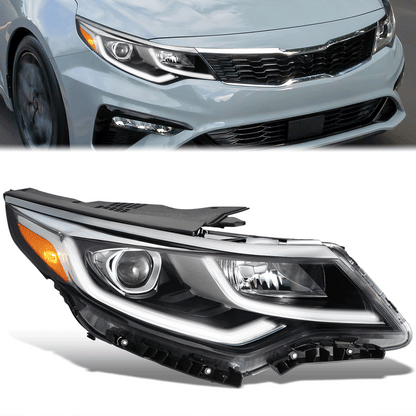 FAROS OE STYLE - 19-20 KIA OPTIMA - USES 9005 HIGH / LOW BEAM BULBS / 2825 SIDE MARKERS W/ DAYTIME RUNNING LIGHTS - FITS MODELS WITH LED DRL - RIGHT - OE STYLE - BLACK