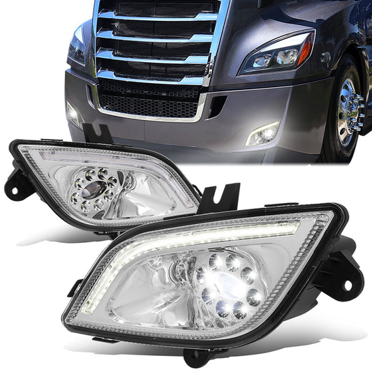 FAROS DE NIEBLA 18-22 FREIGHTLINER CASCADIA - PROJECTOR - 3D - FULL LED - CHROME