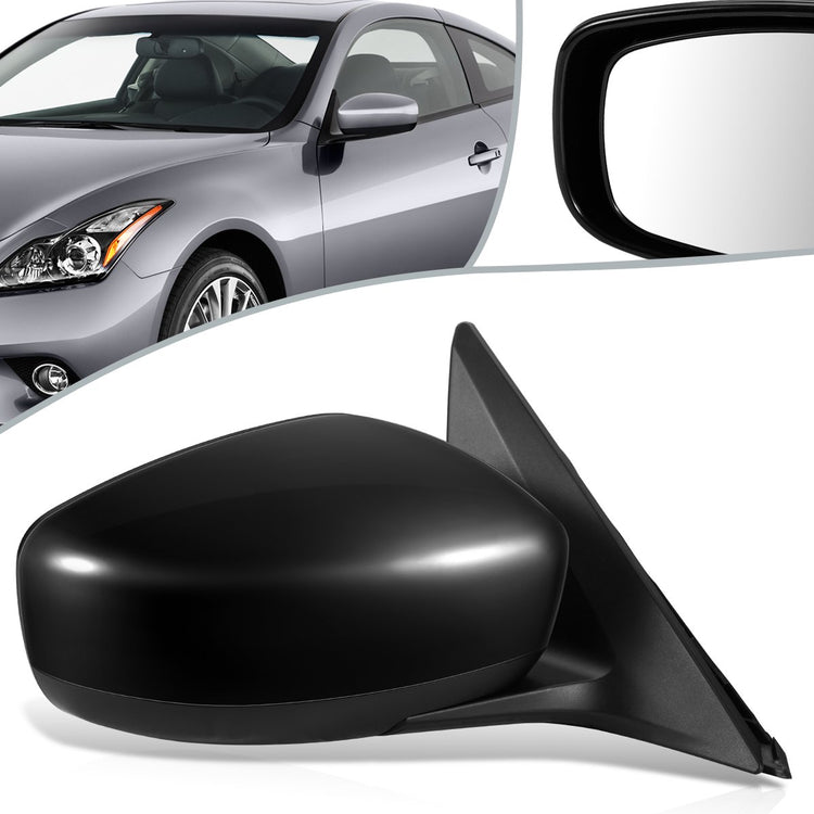 RETROVISOR MIRROR - OEM - 09-13 INFINITI G37 2/4-DR - POWERED - HEATED - POWER FOLDING - BLACK MATERIAL - RIGHT
