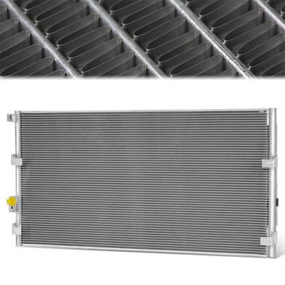 CONDENSADOR FORD MUSTANG 2015-2023 - FOR 2.3L MODEL - ALUMINUM - SILVER