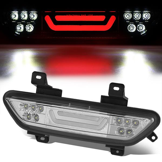 LUZ DE FRENO 15-18 FORD MUSTANG - REQUIRES WIRING INTO EXISTING REVERSE / TAIL LIGHTS - 3D - LED - CHROME