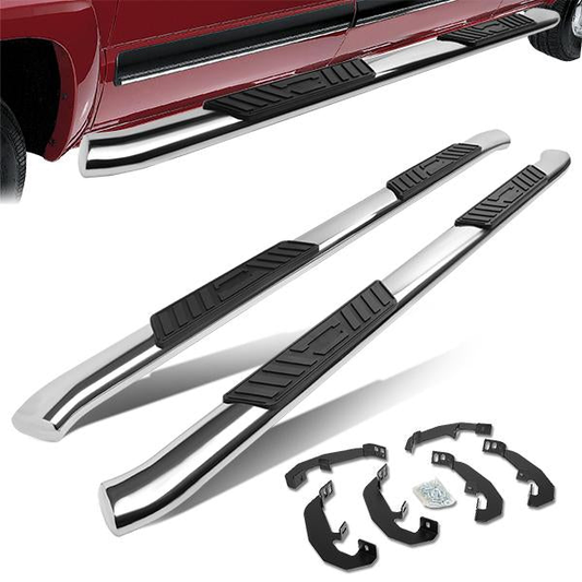 ESTRIBOS 5" - OVAL - 19-20 CHEVY SILVERADO DOUBLE - EXTENDED CAB - SILVER