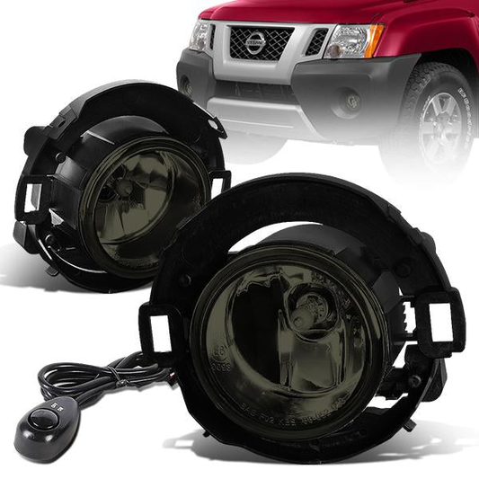 FAROS DE NIEBLA 08-15 NISSAN FRONTIER / 05-15 NISSAN XTERRA 4-DOOR - FITS PLASTIC BUMPER MODELS ONLY - W/ SWITCH - H11 BULB - SMOKE