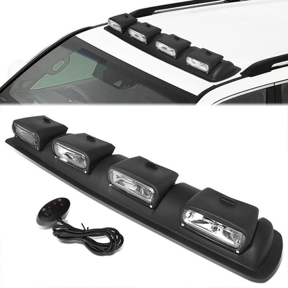 FAROS DE NIEBLA ROOF MOUNTED - 38" X 9" X 4" - UNIVERSAL - H3 BULB - WITH SWITCH, WIRING - CLEAR