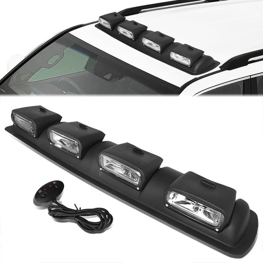 FAROS DE NIEBLA ROOF MOUNTED - 38" X 9" X 4" - UNIVERSAL - H3 BULB - WITH SWITCH, WIRING - CLEAR