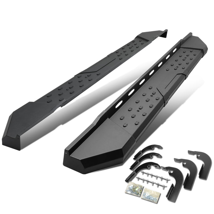 ESTRIBOS 5.5" - STRAIGHT - W/ MOUNTING BRACKETS - 15-24 CHEVY COLORADO, GMC CANYON - EXTENDED CAB - BLACK