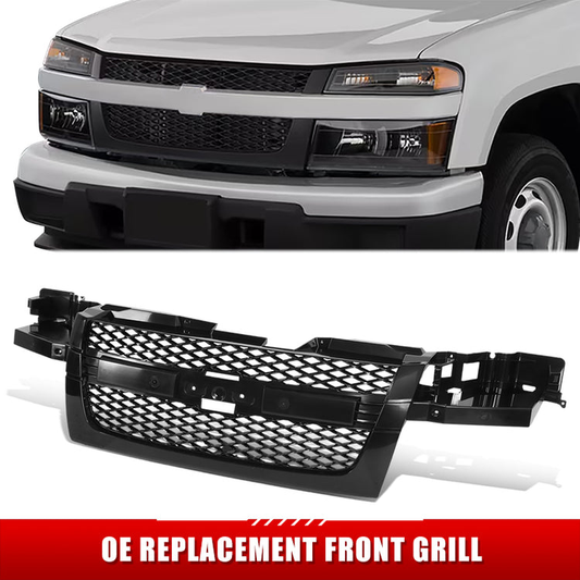 PARRILLA GRILLE - CV COLORD/CAYN '04-'13/ GRILLE ASS'Y/ MAT-BLACK (PTM)/ ONLY GRILLE W/O MOULDING/ (2PC TYPE) (LS/LT) (COLORADO)//PARTS.NO,GM1200518//OEM NO,19210537