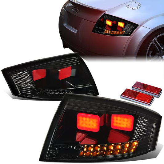 FAROS TRASEROS 99-06 AUDI TT , TT QUATTRO - 3D - LED - BLACK / SMOKE