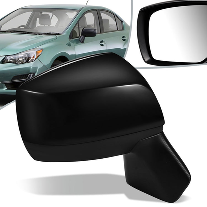 RETROVISOR MIRROR - OEM - 12-14 SUBARU IMPREZA 4-DR - POWERED - FOLDING - BLACK MATERIAL - RIGHT