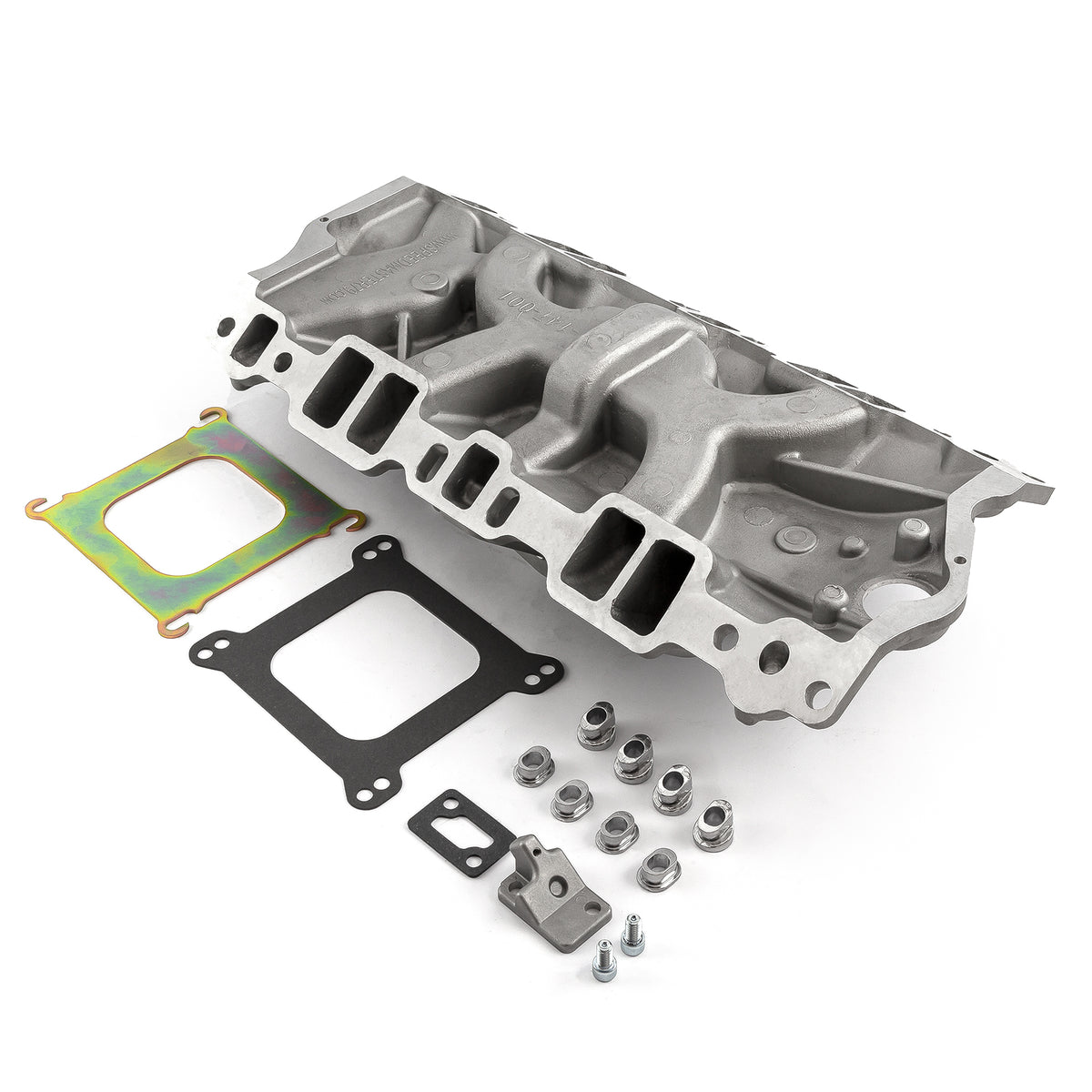 Chevy SBC 350 1957-95 (Non EGR) LowRise Aluminum Intake Manifold [Satin]