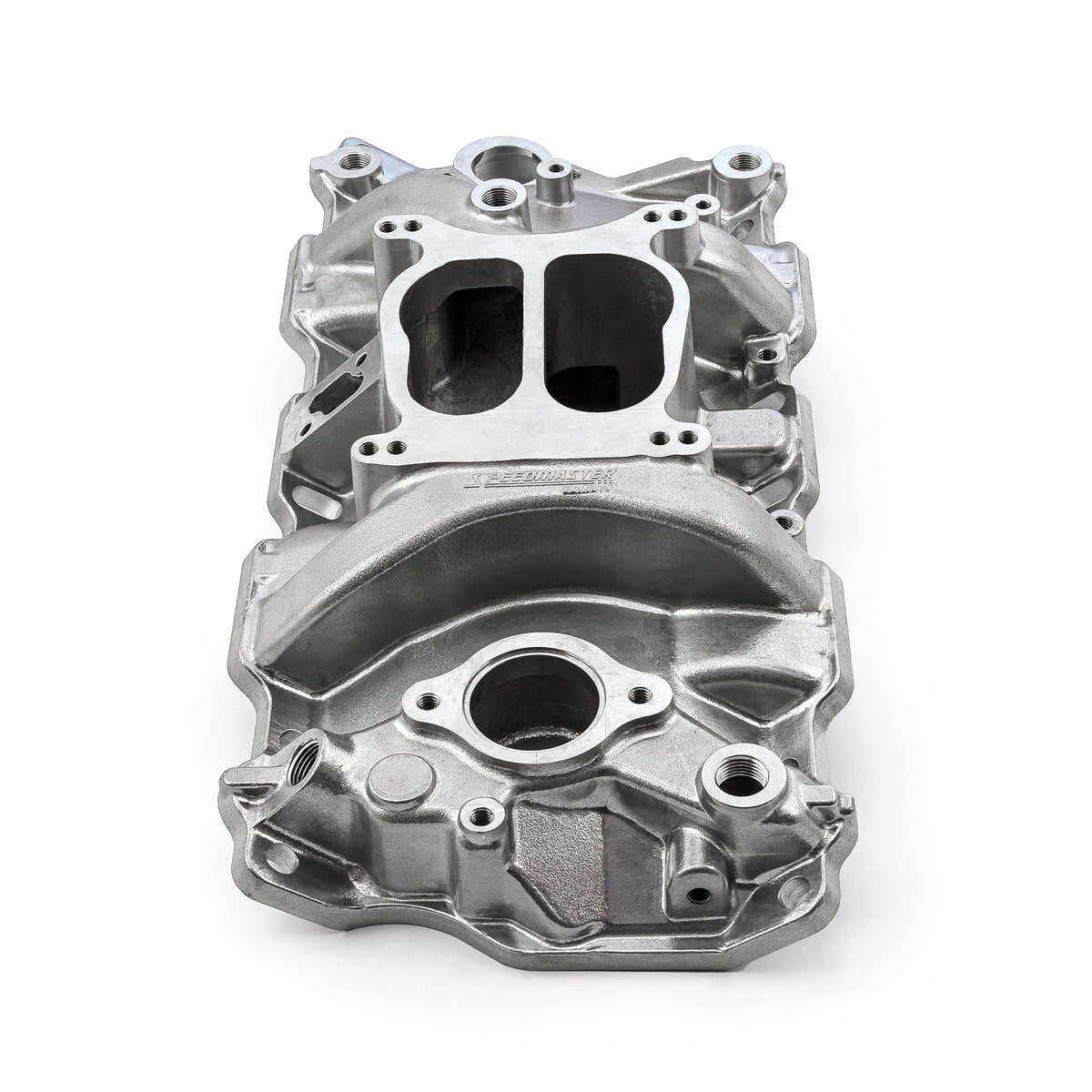 Chevy SBC 350 1957-95 (Non EGR) LowRise Aluminum Intake Manifold [Polished]