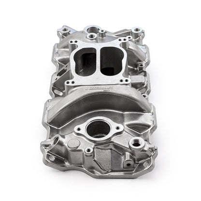 Chevy SBC 350 1957-95 (Non EGR) LowRise Aluminum Intake Manifold [Polished]