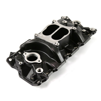 Chevy SBC 350 1957-95 (Non EGR) LowRise Aluminum Intake Manifold [Black]