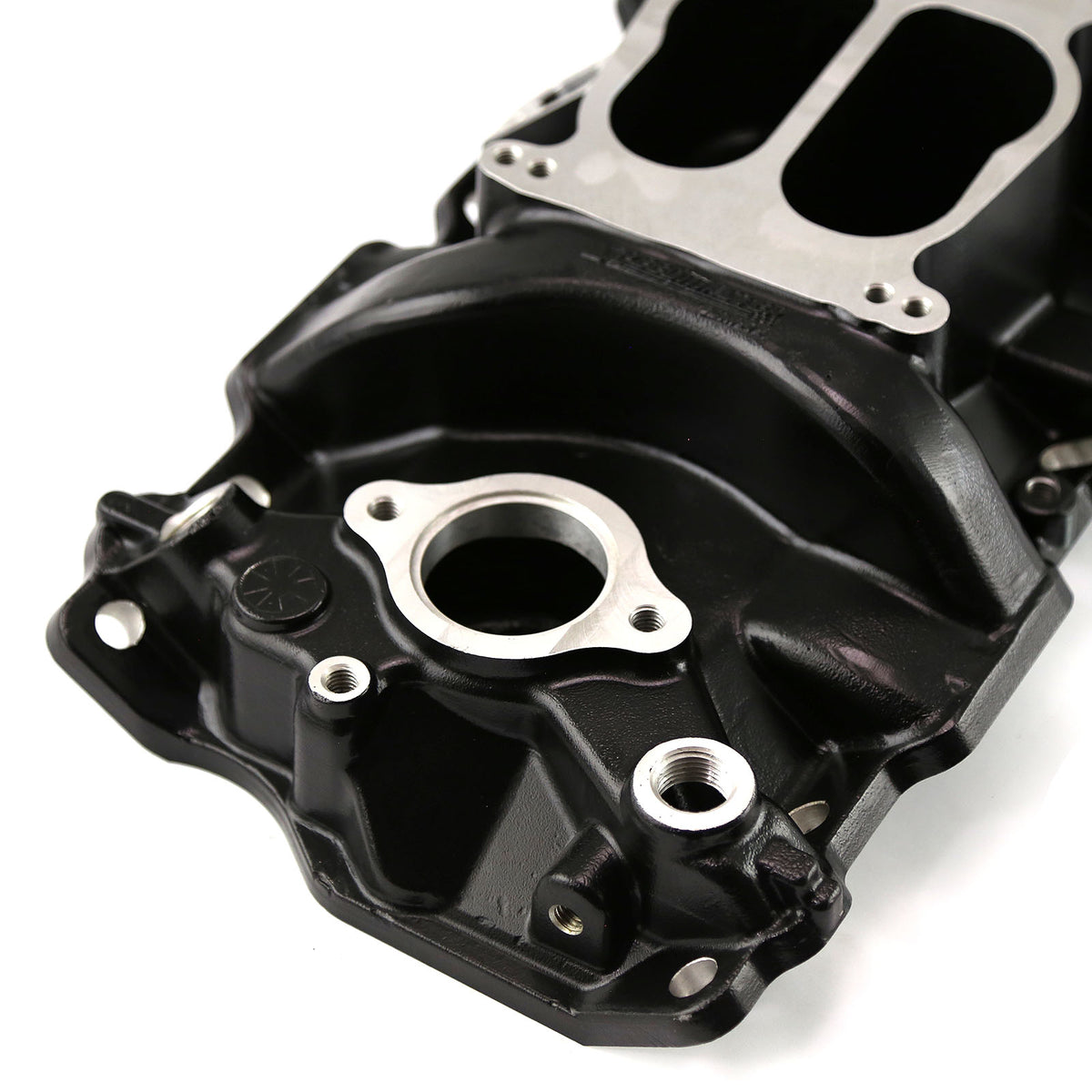 Chevy SBC 350 1957-95 (Non EGR) LowRise Aluminum Intake Manifold [Black]