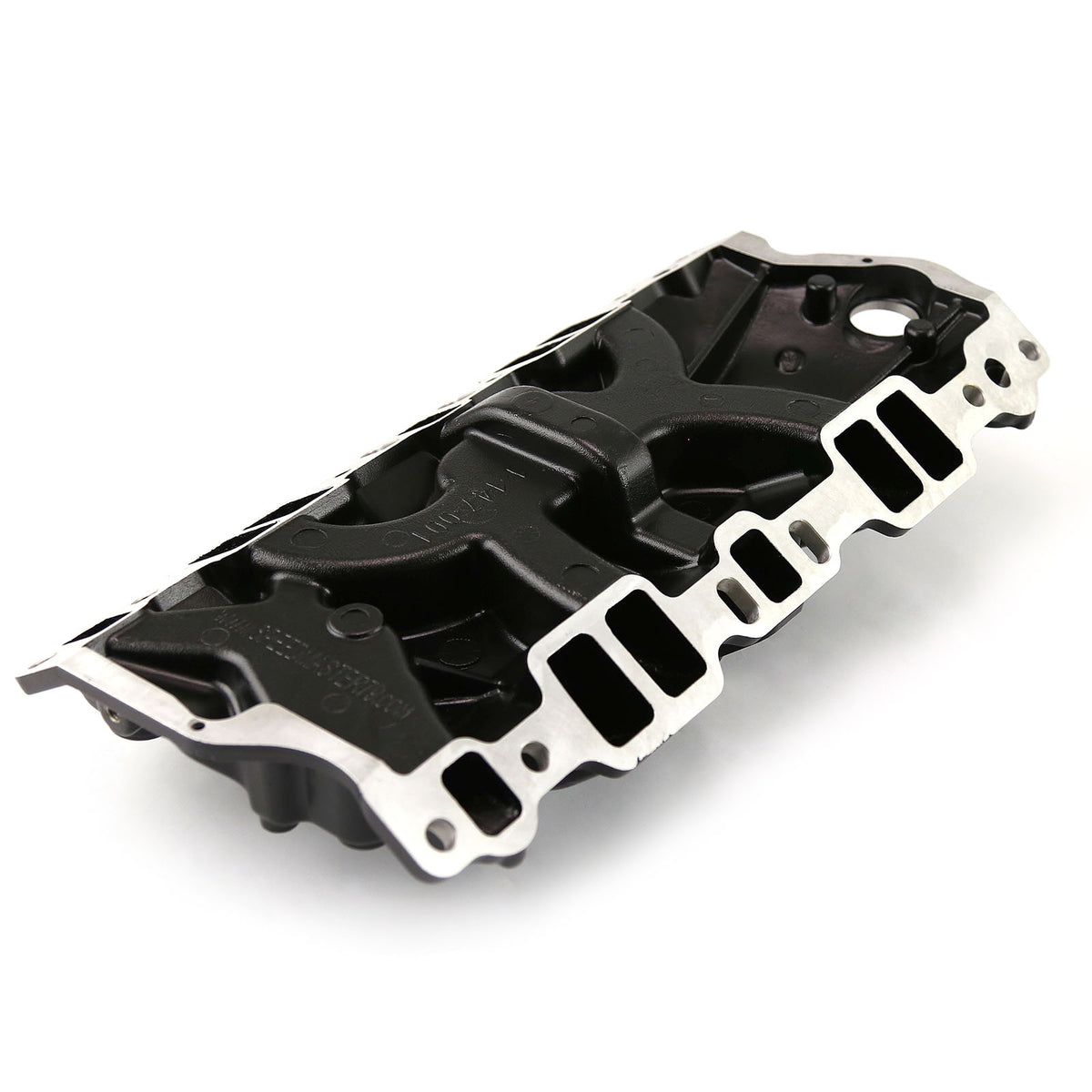 Chevy SBC 350 1957-95 (Non EGR) LowRise Aluminum Intake Manifold [Black]