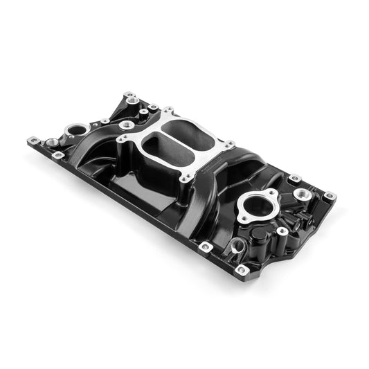 Chevy SBC 350 Vortec LowRise Aluminum Intake Manifold [Black]