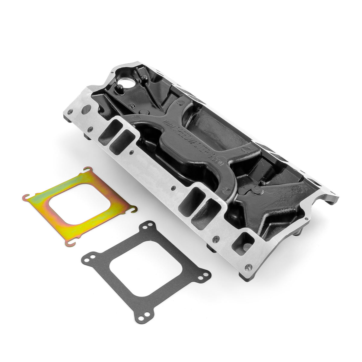 Chevy SBC 350 Vortec LowRise Aluminum Intake Manifold [Black]