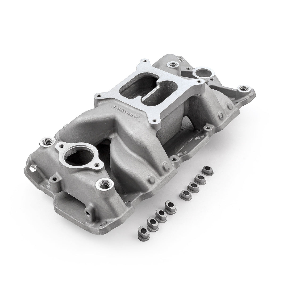 Chevy SBC 350 1957-95 MID-AIR™ MidRise Aluminum Intake Manifold [Satin]