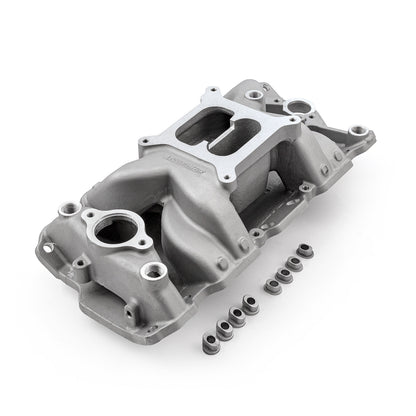 Chevy SBC 350 1957-95 MID-AIR™ MidRise Aluminum Intake Manifold [Satin]