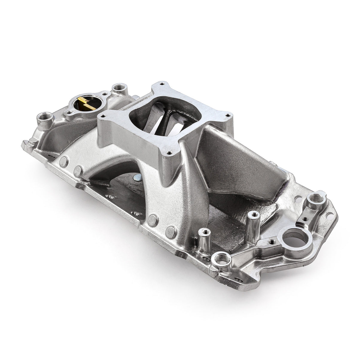 Chevy SBC 350 1957-95 HiRise Aluminum Intake Manifold [Polished]