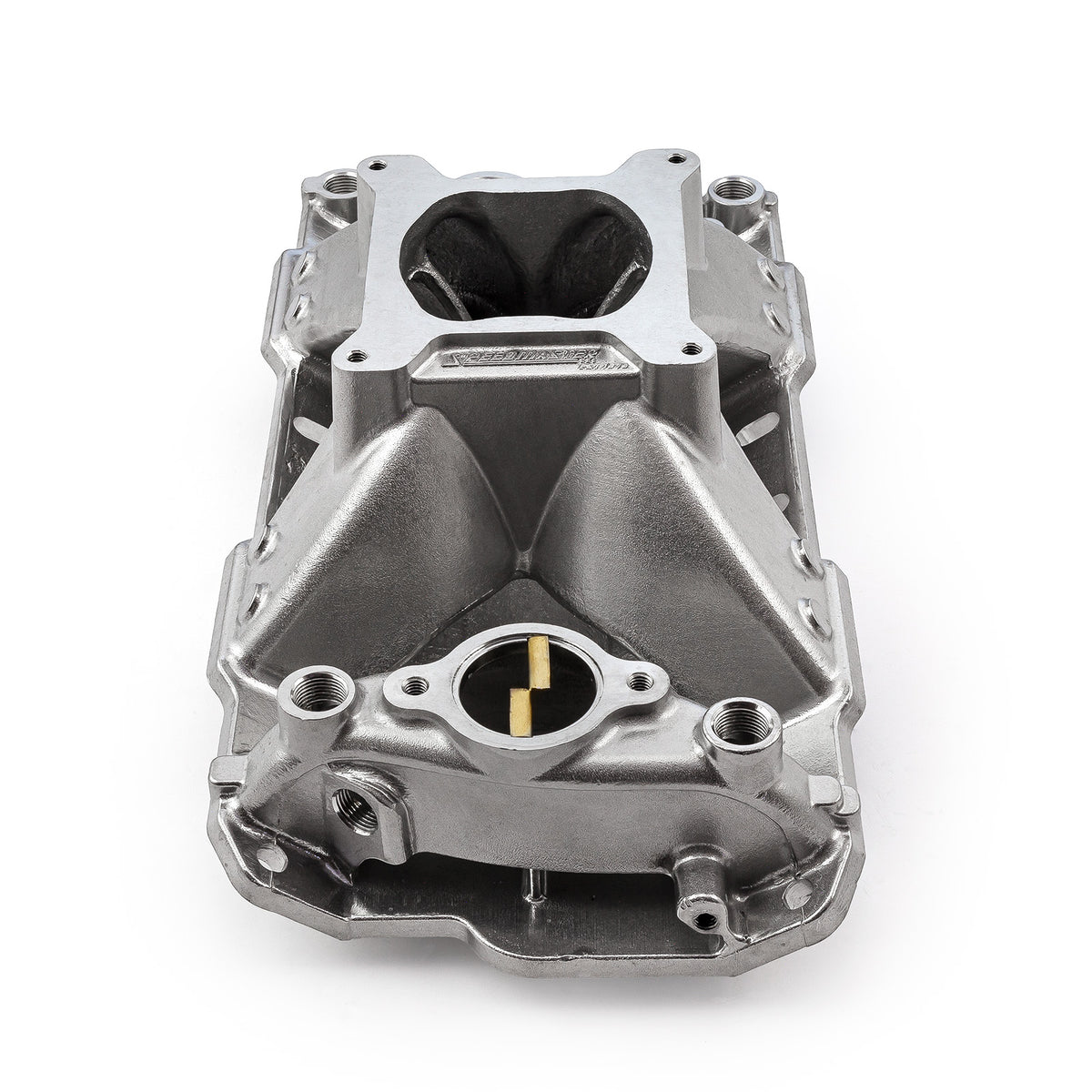 Chevy SBC 350 1957-95 HiRise Aluminum Intake Manifold [Polished]