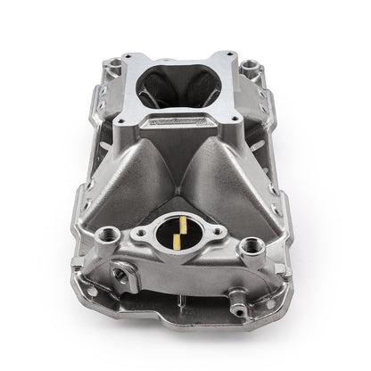 Chevy SBC 350 1957-95 HiRise Aluminum Intake Manifold [Polished]