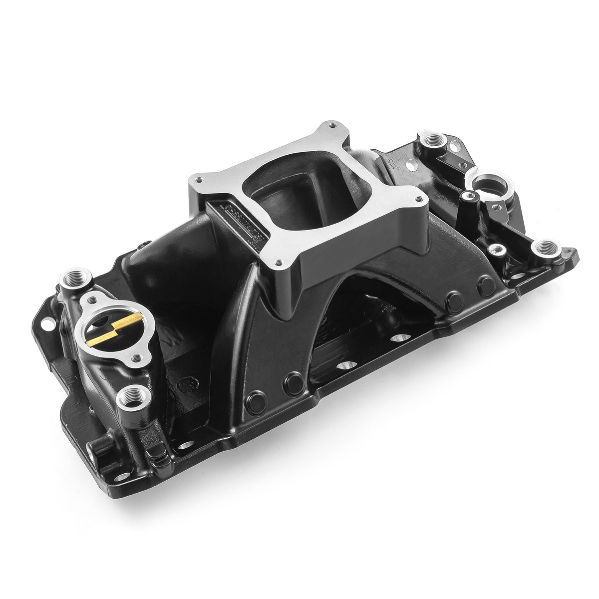 Chevy SBC 350 1957-95 HiRise Aluminum Intake Manifold [Black]