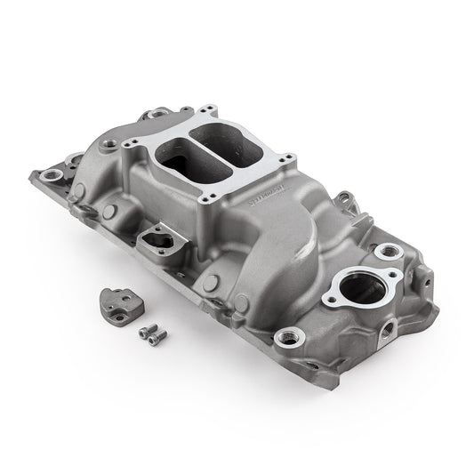 Chevy BBC 454 Oval Port LowRise Aluminum Intake Manifold [Satin]