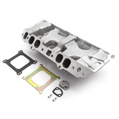 Chevy BBC 454 Oval Port LowRise Aluminum Intake Manifold [Polished]