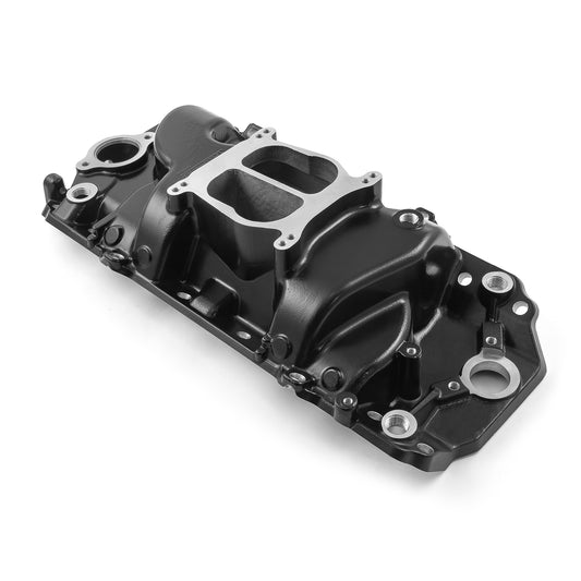 Chevy BBC 454 Oval Port LowRise Aluminum Intake Manifold [Black]