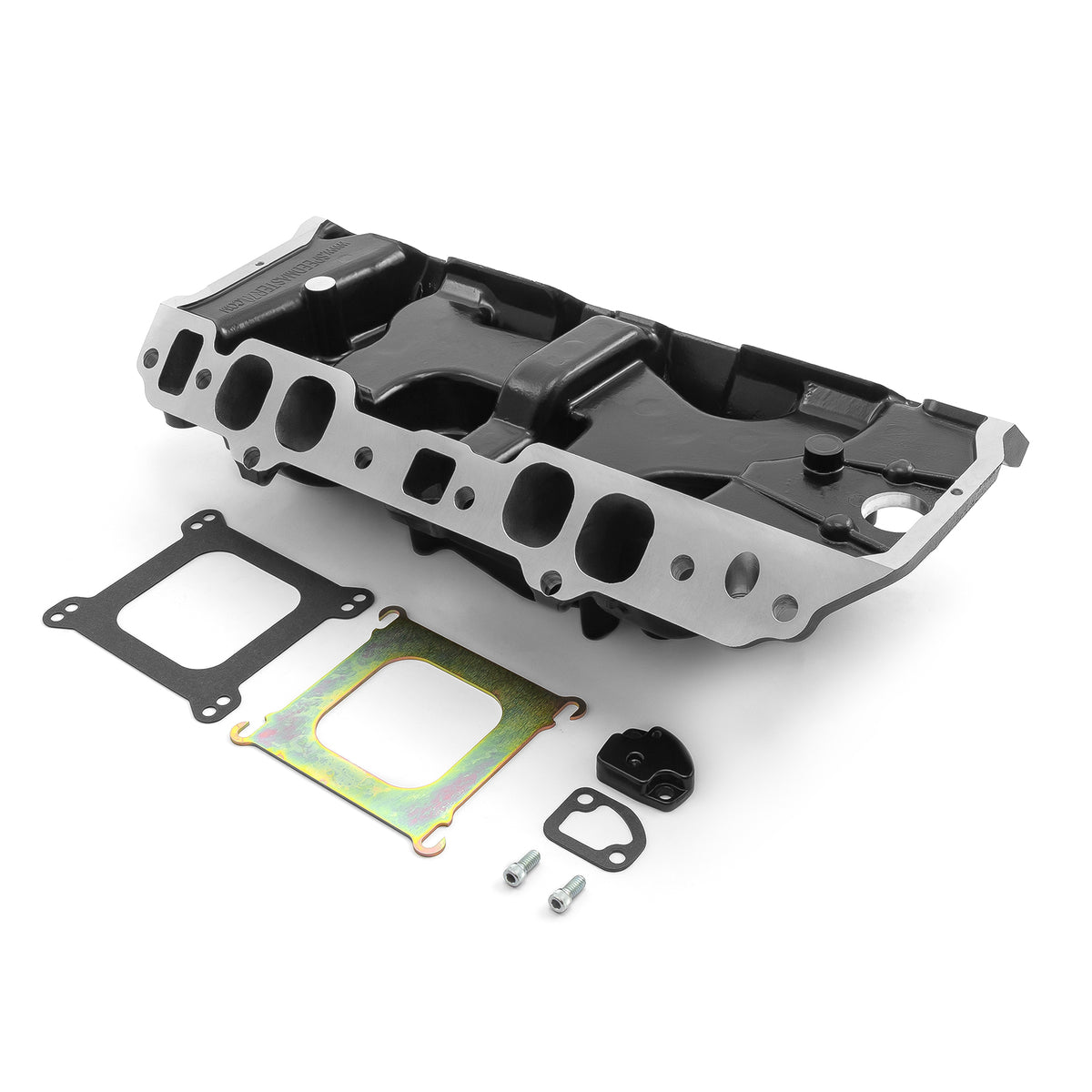 Chevy BBC 454 Oval Port LowRise Aluminum Intake Manifold [Black]