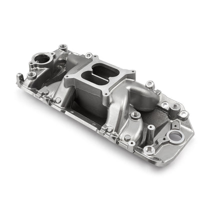 Chevy BBC 454 Oval Port MID-AIR™ MidRise Aluminum Intake Manifold [Polished]