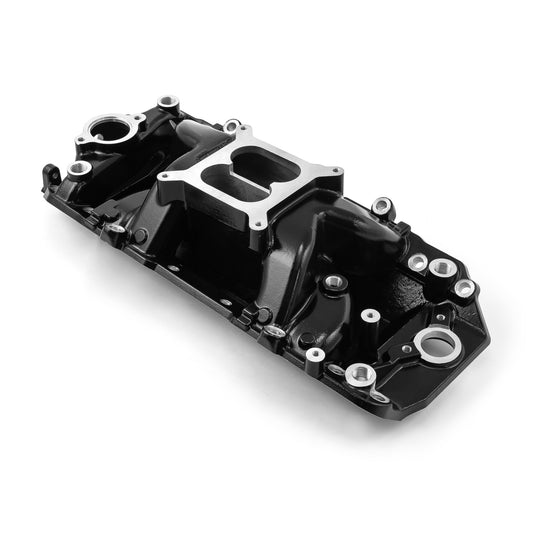 Chevy BBC 454 Oval Port MID-AIR™ MidRise Aluminum Intake Manifold [Black]