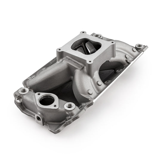 Chevy BBC 454 Rect Port HiRise Aluminum Intake Manifold [Satin]