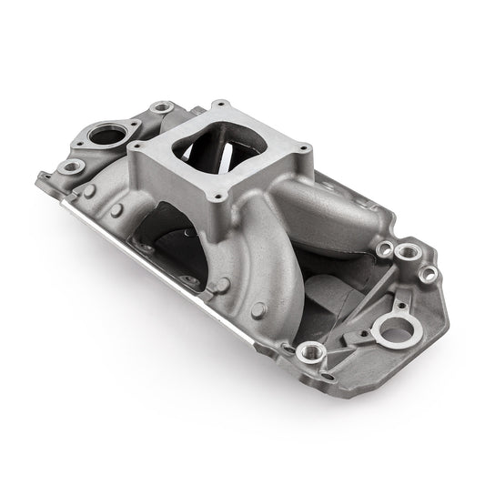 Chevy BBC 454 Rect Port HiRise Aluminum Intake Manifold [Satin]