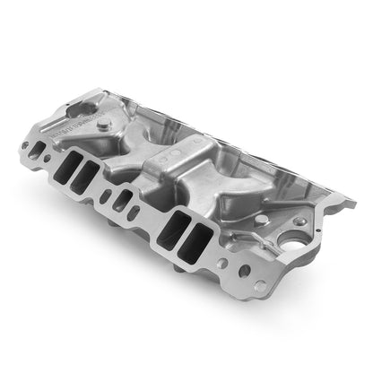 Chevy SBC 350 MidRise Aluminum Intake Manifold [Polished]