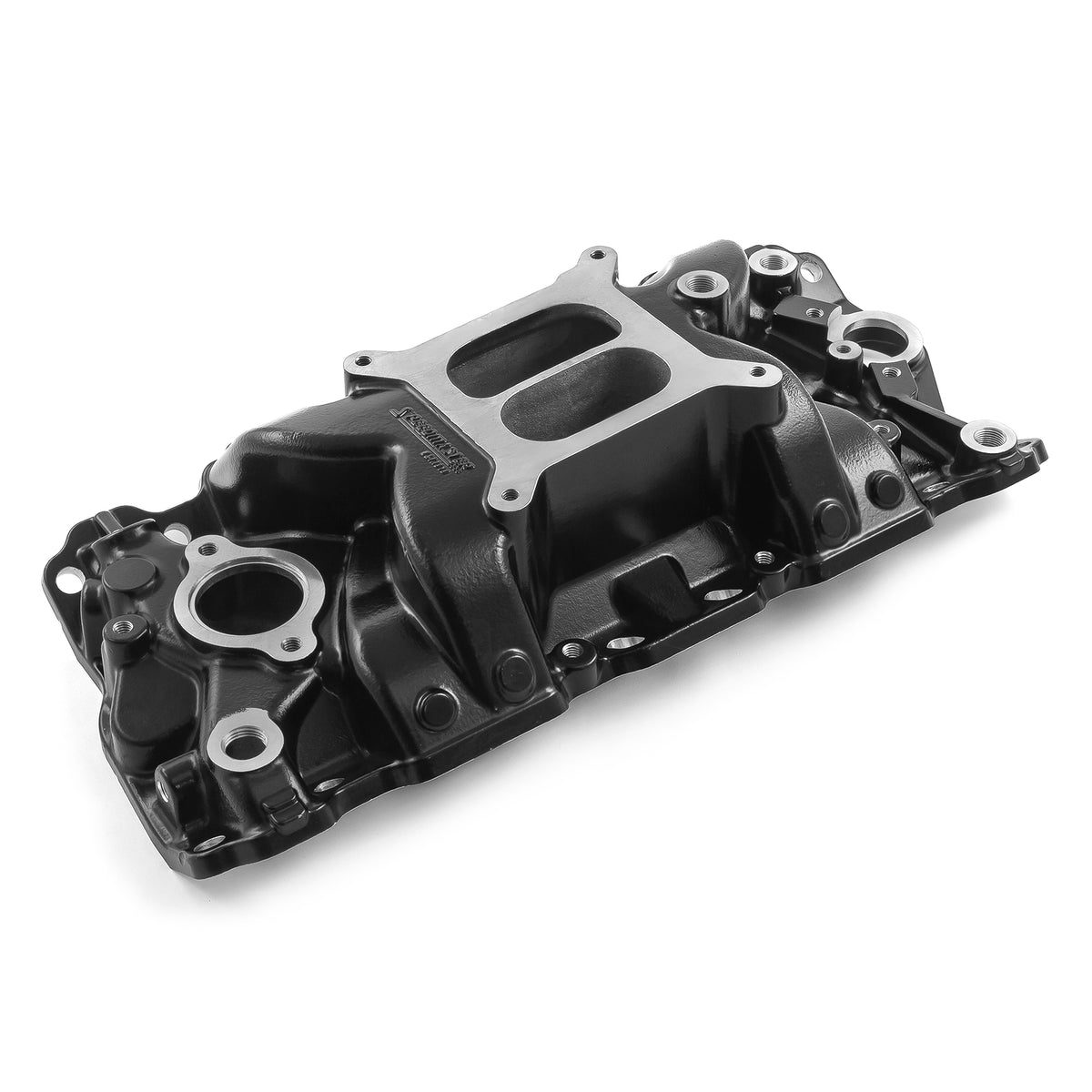 Chevy SBC 350 MidRise Aluminum Intake Manifold [Black]