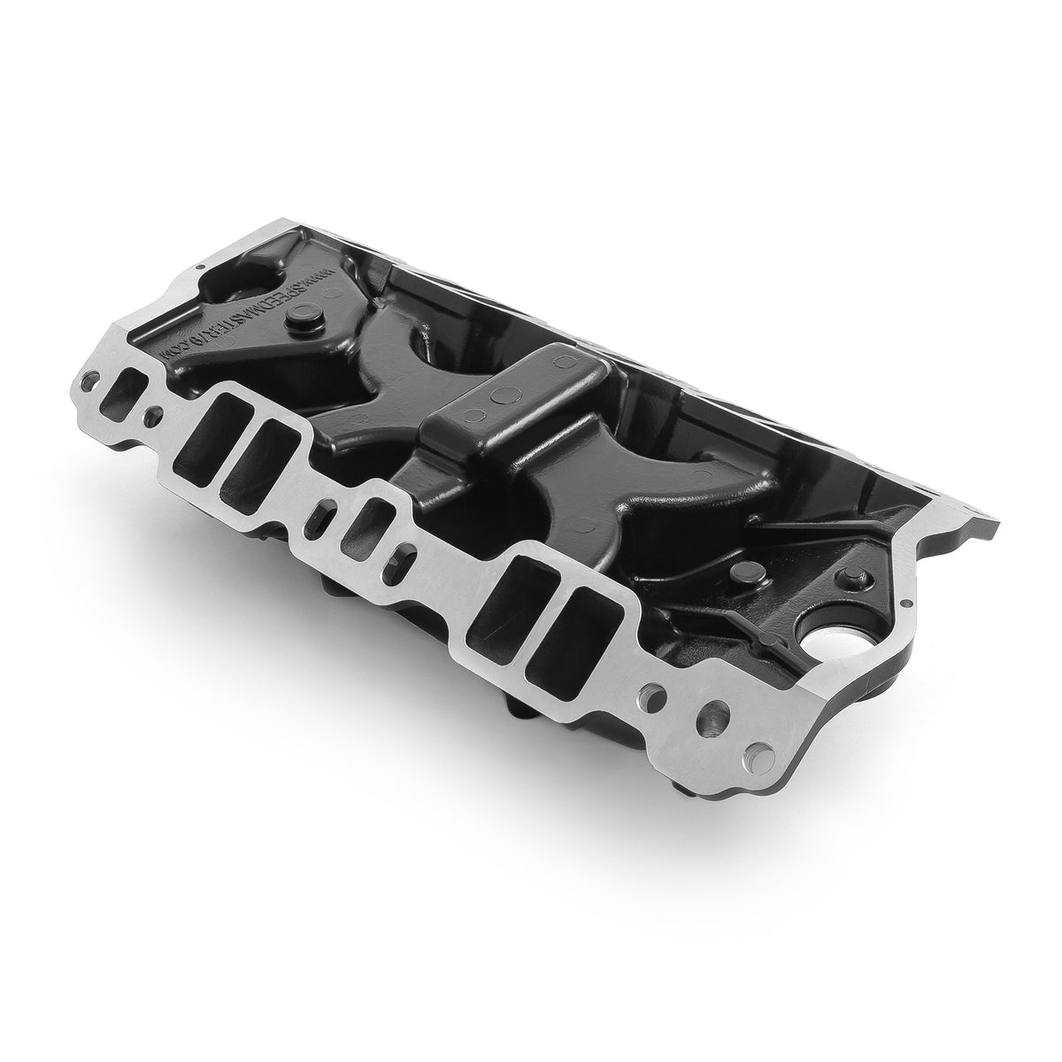 Chevy SBC 350 MidRise Aluminum Intake Manifold [Black]
