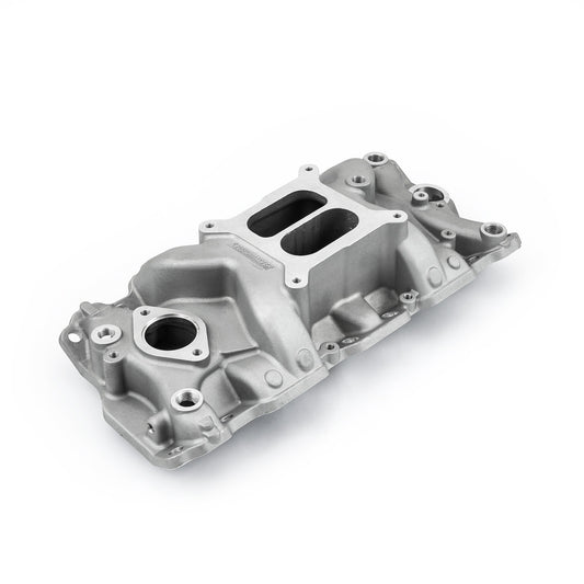 Chevy SBC 350 1957-95 (Non EGR) LowRise+ Aluminum Intake Manifold [Satin]