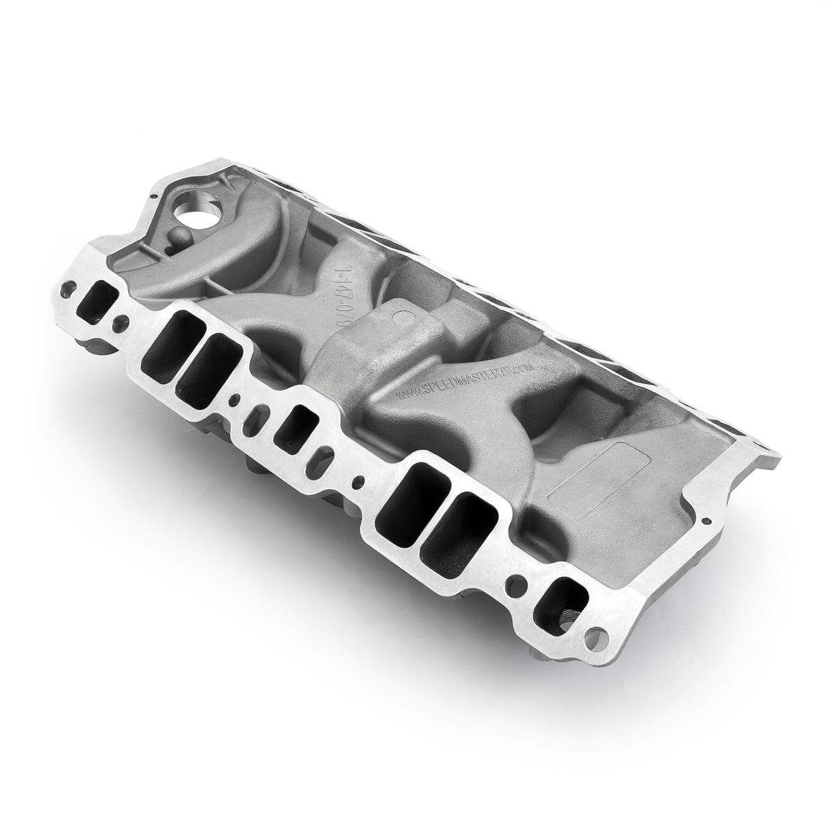 Chevy SBC 350 1957-95 (Non EGR) LowRise+ Aluminum Intake Manifold [Satin]