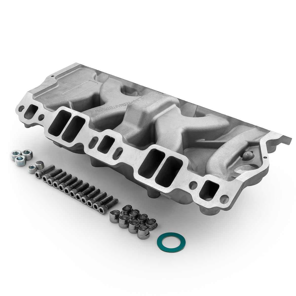 Chevy SBC 350 1957-95 (Non EGR) LowRise+ Aluminum Intake Manifold [Satin]