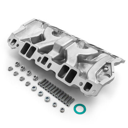 Chevy SBC 350 1957-95 (Non EGR) LowRise+ Aluminum Intake Manifold [Polished]