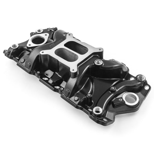 Chevy SBC 350 1957-95 (Non EGR) LowRise+ Aluminum Intake Manifold [Black]