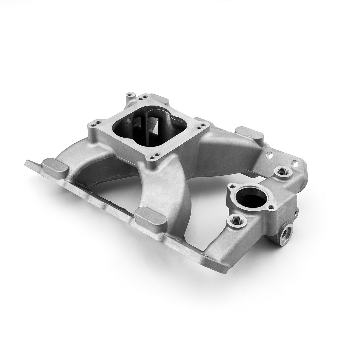 Pontiac 326 350 389 400 421 428 455 HiRise Aluminum Intake Manifold [Satin]