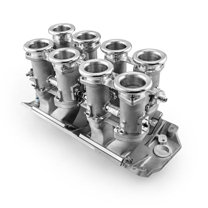 Chevy BBC 454 Downdraft 8 Stack EFI Intake Manifold System Complete Satin