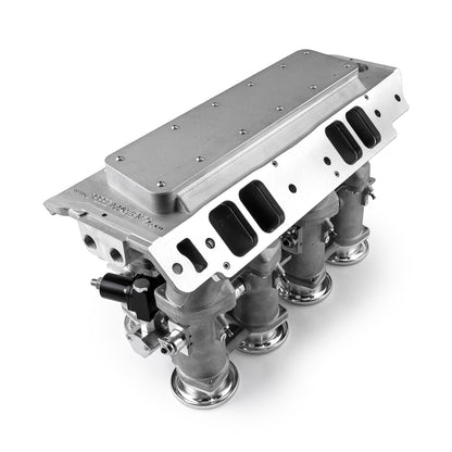 Chevy BBC 454 Downdraft 8 Stack EFI Intake Manifold System Complete Satin