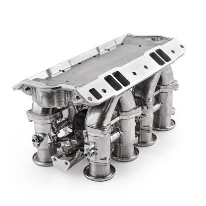 Chevy SBC 350 Downdraft EFI Stack Intake Manifold System Complete Polished
