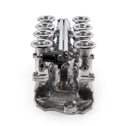Chevy SBC 350 Downdraft EFI Stack Intake Manifold System Complete Polished